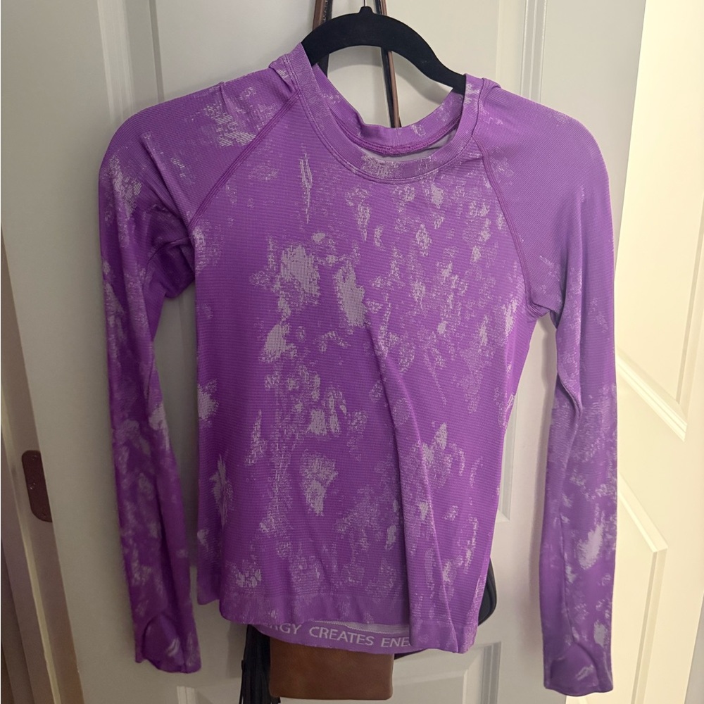 Lululemon Athletica Purple Tie-Dye Long Sleeve Top